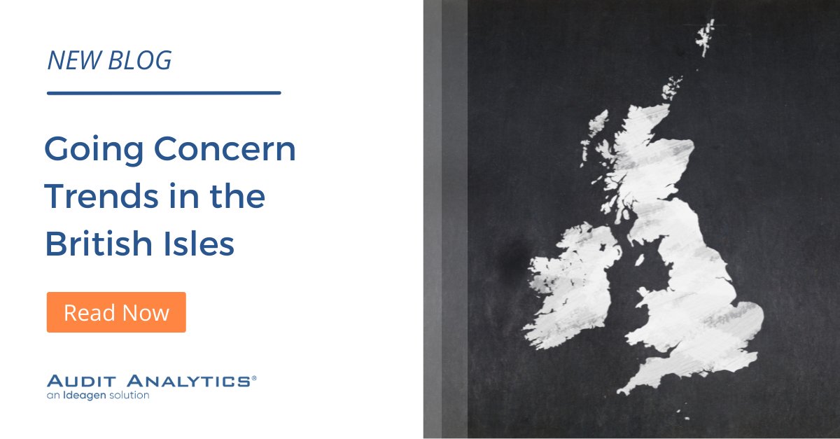 Companies located in the British Isles saw a rapid increase in going concern opinions during FY2019. 

Check out our latest blog for more insights into going concern opinion trends in the UK, Ireland, and the Crown Dependencies.

bit.ly/3KIxvBG