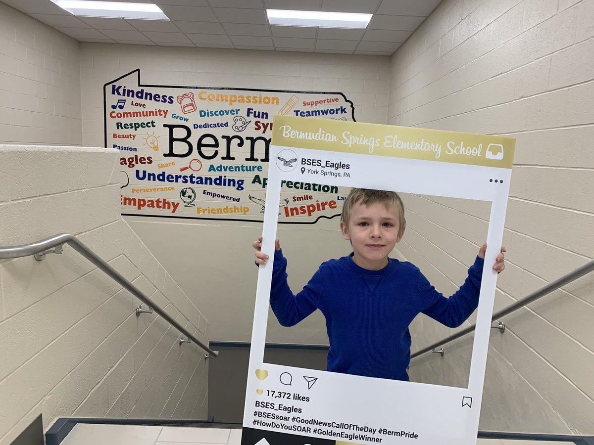 This AWESOME 🦅 earned #TheGoodNewsCallOfTheDay for working hard and demonstrating tremendous growth in ELA AND Math! #BSESsoar