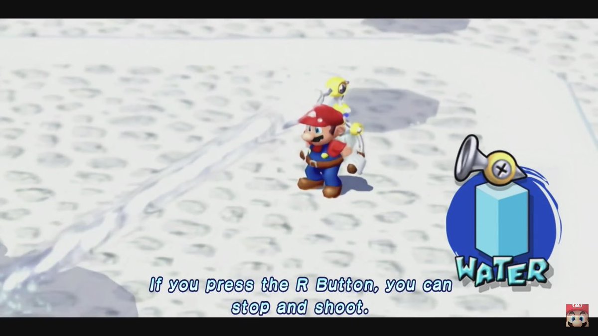 DownMarioMand8s's tweet photo. It's been over a decade since FLUDD has said the phrase "the button".
Nintendo really does everything they can to make their fanbase unhappy.
#DownWithTheMarioMandates https://t.co/haszUtf7Ps