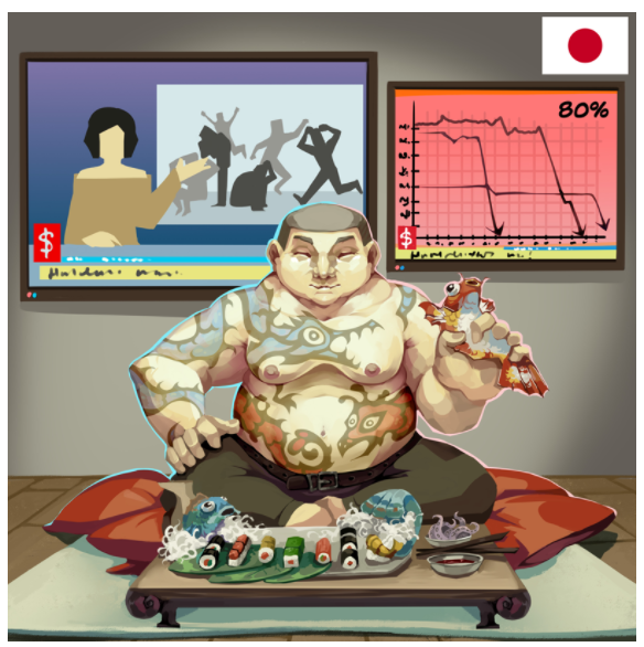 Volozavr1's tweet photo. The first trader in the collection. Japanese yakuza https://t.co/iVRBspI8dE