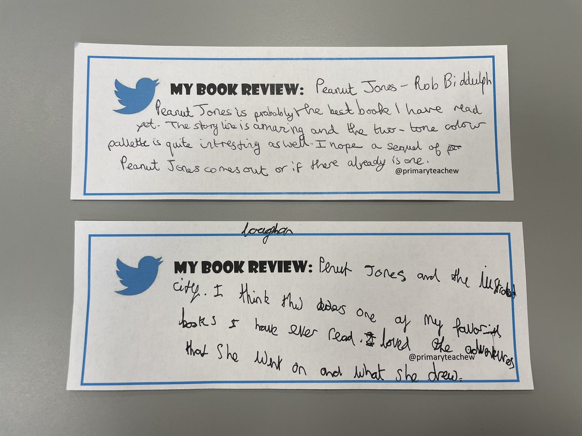 primaryteachew's tweet photo. Some more #TweetSheet reviews from Year 6!
I love the variety of books they’re choosing and how much of a passion for reading they’re building! The book talk is amazing 📚💬
@MGLnrd @Louiestowell @simonjamesgreen @RobBiddulph @samuelsedgman @HelenRutterUK https://t.co/dNo6rmBRjy