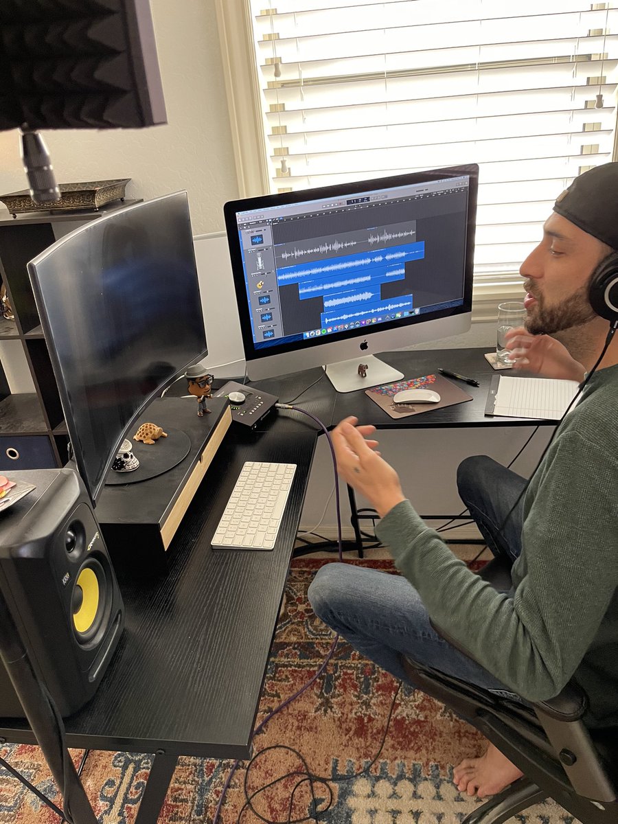 goodnightmesa's tweet photo. Probably yelling at @therealkfend that the last take was 🔥 
So many announcements coming from Goodnight Mesa this week. https://t.co/cIxfDCFrCj