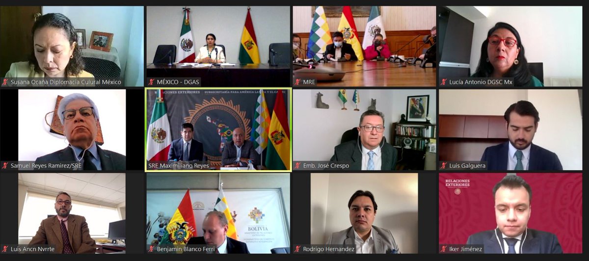 maximilianoreyz's tweet photo. 1/1 El día de hoy co presidí la "VII Reunión de la Comisión Binacional Permanente 🇲🇽-🇧🇴" con @FreddyMamani_Bo en la cual hicimos una revisión de los diferentes ámbitos que conforman nuestra relación bilateral, como el político, económico-comercial ⤵️ https://t.co/VbguFDFWKk