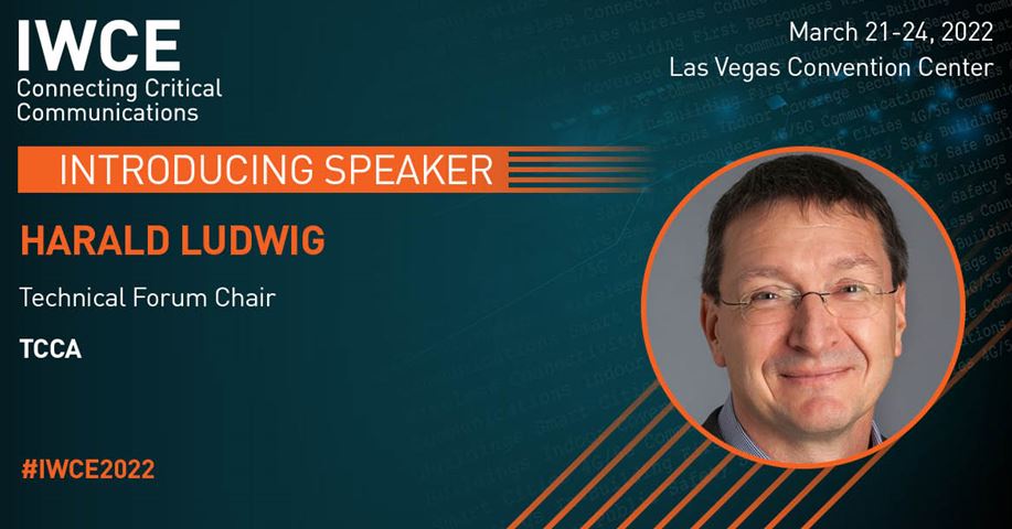 TCCAcritcomms's tweet photo. Our Technical Forum chair Harald Ludwig @AricoTech is presenting @IWCEexpo next week - all about mission critical broadband certification, including our work with @GCF_Certified https://t.co/fSMnZbTXMm https://t.co/KDhYGqVZNb