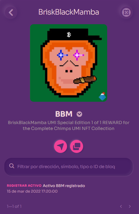 LongboardFamara's tweet photo. My First #NFT Experience on Polkaswap was Flawless! #CryptoChimp Special Edition #NFT - @DigitalUmi
It was created in less than 10 sec. & 0,46$ Minting Fee!
Excellent Work @M4K070 @sora_xor @TokenCeres & @polkaswap !!! ๐๐๐ https://t.co/wJHT8wBXQx