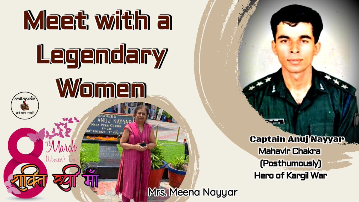 theuntoldbharat's tweet image. 𝑴𝒆𝒆𝒕 𝒘𝒊𝒕𝒉 𝑴𝒓𝒔.𝑴𝒆𝒆𝒏𝒂 𝑵𝒂𝒚𝒚𝒂𝒓 𝒐𝒏 𝒕𝒉𝒆 𝒐𝒄𝒄𝒂𝒔𝒊𝒐𝒏 𝒐𝒇 𝑾𝒐𝒎𝒆𝒏&apos;𝒔 𝑫𝒂𝒚 !!
       :-𝐘𝐨𝐮𝐭𝐮𝐛𝐞 𝐯𝐢𝐝𝐞𝐨 𝐥𝐢𝐧𝐤:-
youtu.be/mSwFPXuAZPE

#IndianArmy #captainanujnayyar 
#MahaVirChakra #kargilwar
#realhero #amitopedia #WomensDay2022