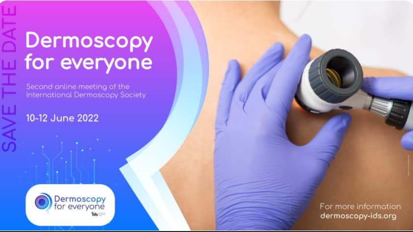 IDS_Dermoscopy's tweet photo. Dear friends, the time is closing in! The 2nd online meeting of the IDS, which will take place on June 10-12, 2022 is coming up! Registration will open later this month and more details will be published soon on our website: https://t.co/qEXLyGod7P

Stay tuned!!! https://t.co/dEIugSJQhK