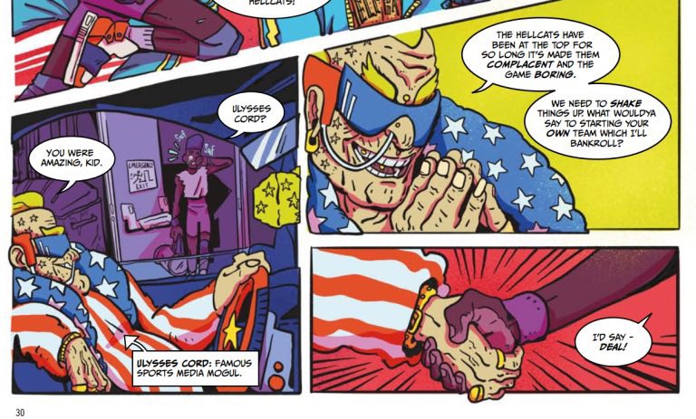 KorinnaMei's tweet photo. HARLEM HEROES is finally OUT!! (and it packs a mean punch too)

Find it in @2000AD Regened vol.3, available TODAY in your local comic shop! https://t.co/CMHAOXngmi