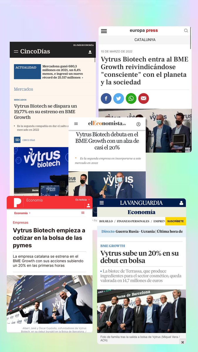 marta_llibre (@marta_llibre) on Twitter photo Hoy en About PR hemos vivido el debut de Vytrus Biotech en bolsa y aún estamos emocionadas 🔔 🎉
<a href="/carlamagnet11/">Carla Magnet</a> Hoy en About PR hemos vivido el debut de Vytrus Biotech en bolsa y aún estamos emocionadas 🔔 🎉
<a href="/carlamagnet11/">Carla Magnet</a>