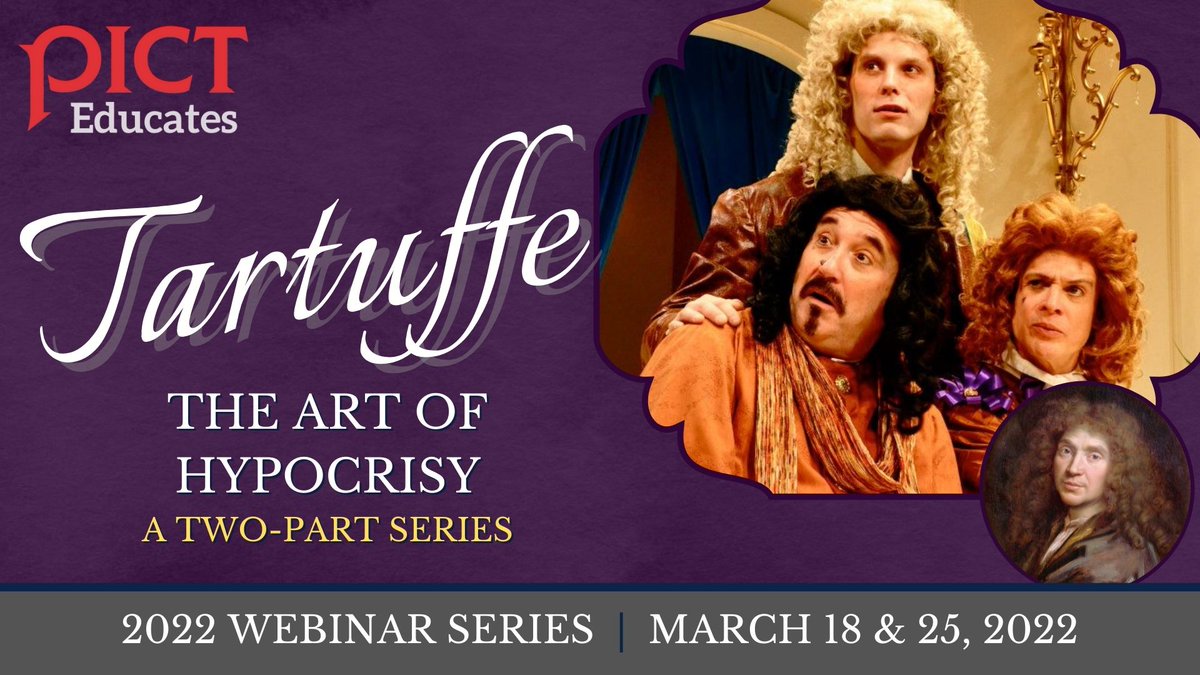 PICTTheatre's tweet photo. Beginning this week! 
TARTUFFE: The Art of Hypocrisy
A two-part webinar series hosted by Alan Stanford

More information at https://t.co/gPVhvhjXJb https://t.co/Ovezby6hNO