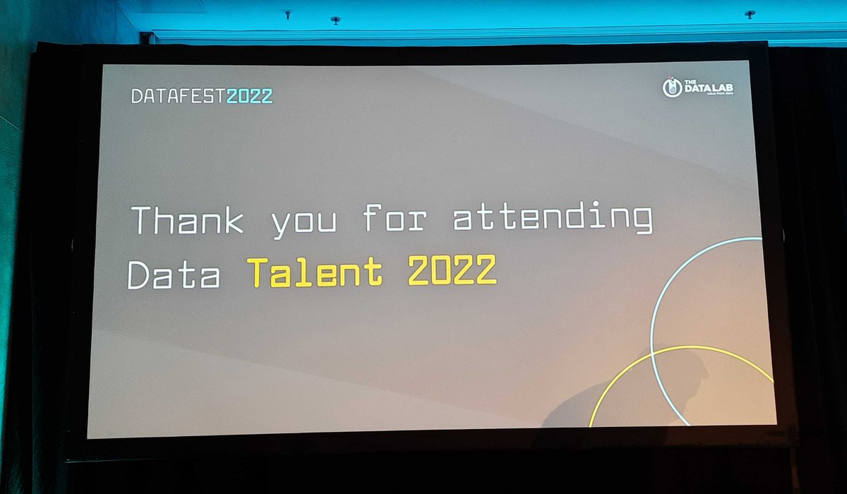 DataLabScotland's tweet photo. We've had an awesome day today at #DataTalent22!
Thank you to our wonderful speakers & our brilliant sponsors: @RoyalLondon, @P_H_S_Official, @NHSNSS, @AccentureUK, @ForthPoint, @BarclaysUK, as well as everyone who joined us today!
It was so good to be back! Until next time... https://t.co/Vpm4uz1qJc