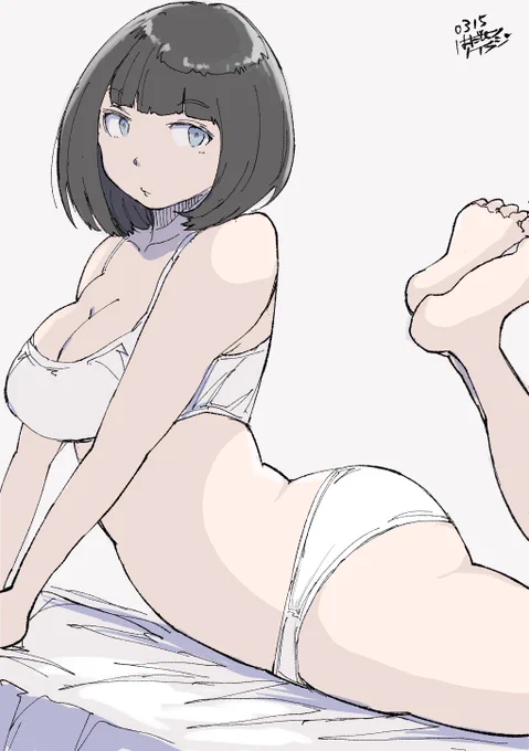 深夜のおかっぱ女子ドローイング 
