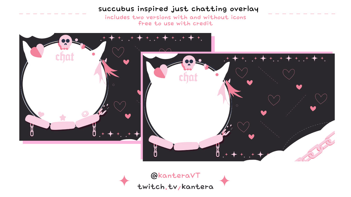 Cute Cat Just Chatting Overlay