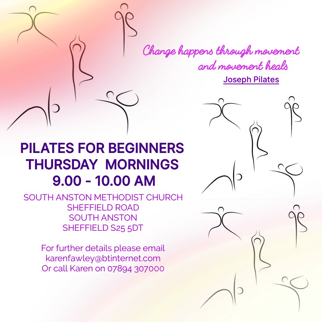 pilatesS20's tweet photo. BEGINNERS PILATES CLASS AT SOUTH ANSTON.   COULD BE WHAT YOU ARE LOOKING FOR #foryou #fitness #Pilates #Health #lifestyle #pilatesclasses #sheffield #Motivation #pilatesperfection #lifeisgood
#pilatesbody
#pilatessheffield https://t.co/XGIy4vowXF