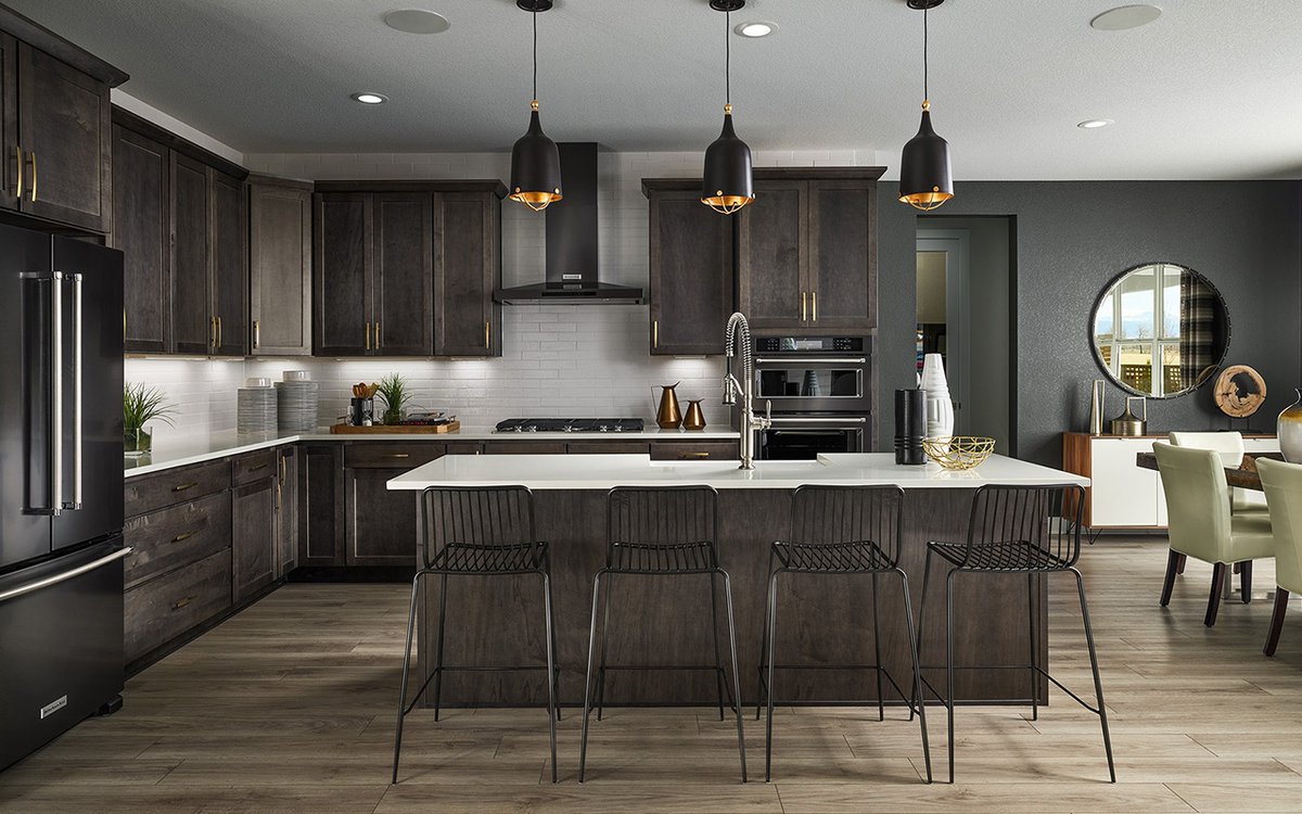 This kitchen’s urban modern style creates a soothing and serene, yet gorgeously decorated space featuring a lived-in sense of charm for everyday life.

Allison Ranch Eldorado at Point Collection | Parker, CO

#TRIO #designbyTRIO kitchens #kitchen #kitchendesign #kitchendecor