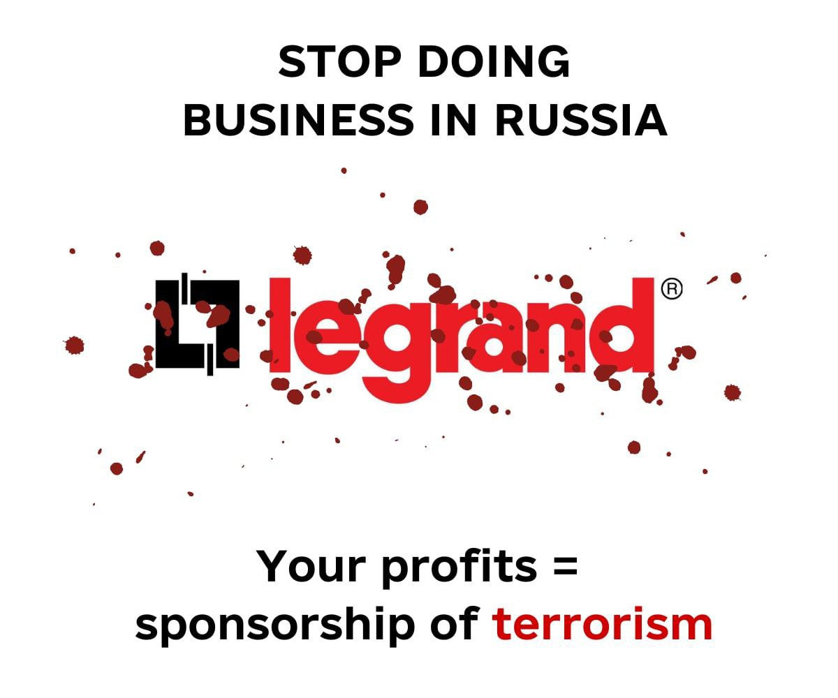 Taras__UA's tweet photo. @Legrand russia is a terrorist and aggressor country! Thousands of innocent Ukrainians die! Any cooperation with the aggressor is toxic and must be stopped. As long as you pay taxes in russia you are sponsoring the war with Ukraine #leaverussia https://t.co/hmqTEIyHzY