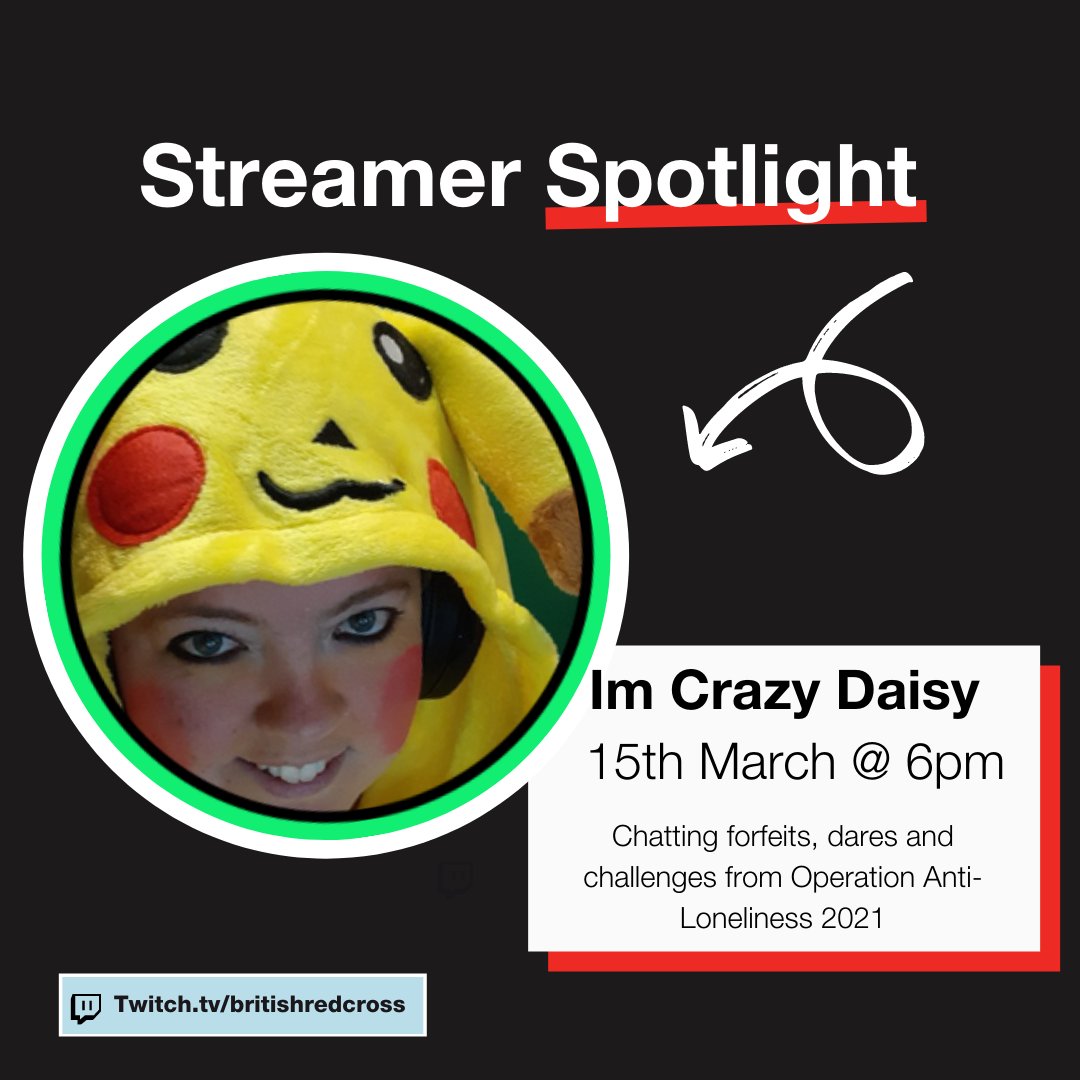 imcrazydaisy's tweet photo. Live!🔴
Pop by the @BritishRedCross Twitch Channel now, to hear about the Operation Anti-Loneliness 2021 fundraiser and all of the fabulous forfeits I did on stream!
I would appreciate all the support.

https://t.co/LlRNr4hAdR

#live #twitch #fundraising #antiloneliness #streamer https://t.co/v9ZnGk3iv8