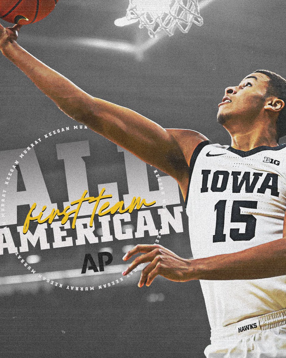 IowaHoops's tweet photo. Another first-team All-America honor for @keegan3murray!

Murray has been named to the Associated Press All-America First Team. 🙌

STORY: https://t.co/FTWd71Y6OJ https://t.co/J8uKVH53E7