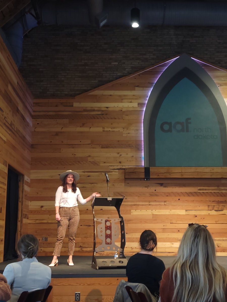 SpotlightFargo's tweet photo. Excited for @mar_tartweets presentation on #socialmedia.
@AAFND #AAFTalks https://t.co/An7UYTnTEu