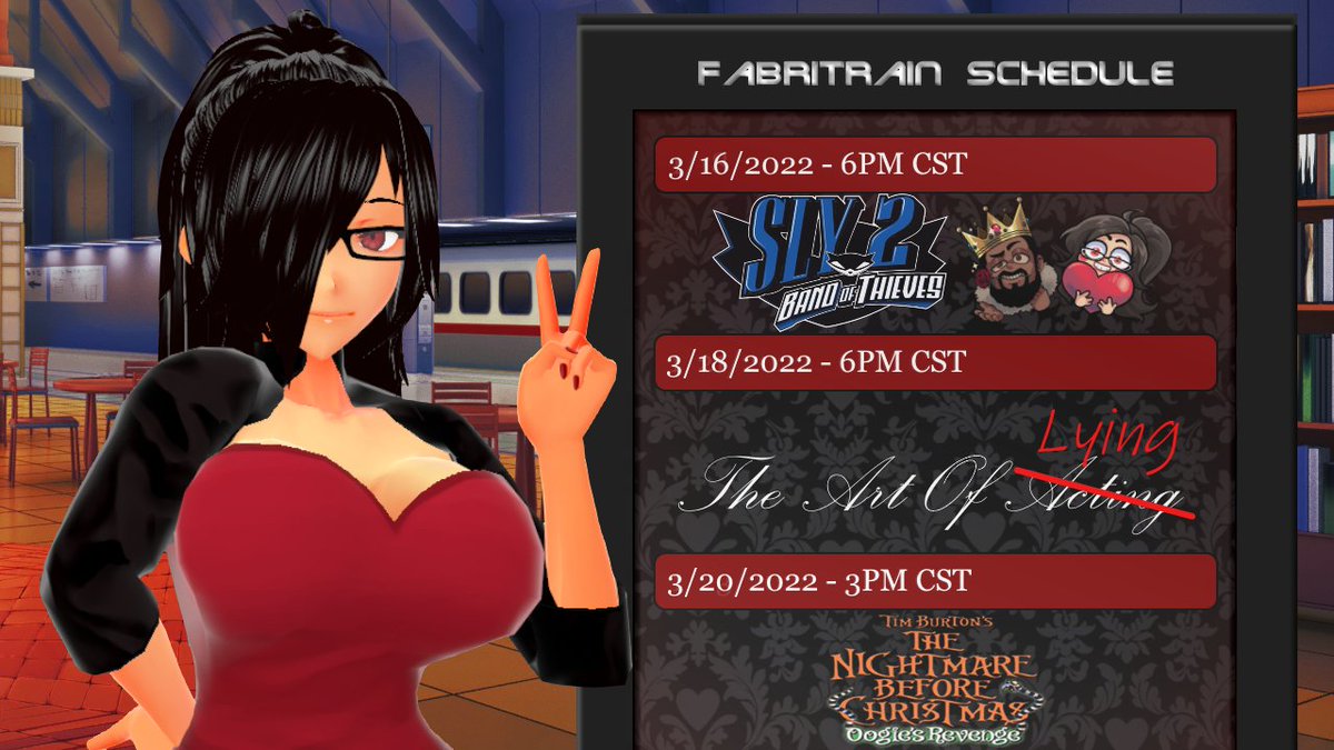 VAMichaelaLaws's tweet photo. Attention #WorldOfFiction visitors:

A new FabriTrain schedule has been posted. Please plan your visits accordingly. Thank you for your cooperation.

#VTuber #ENVTuber #MichaelaStream https://t.co/Uvwu9d1jez
