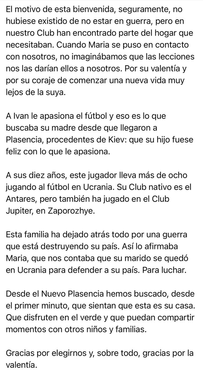 NuevoPlasencia's tweet photo. Bienvenidos a esta pequeña gran familia 💙🤍

La historia de Ivan Mishchenko 💙💛 https://t.co/RygJClwnsP