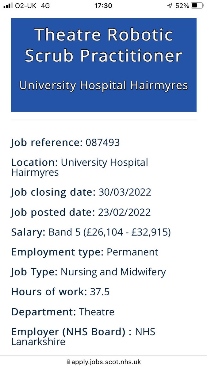 mariannestoppa2's tweet photo. Exciting opportunity to get involved in robotic assisted surgery at Hairmyres! Please give us a call if you are interested and come along for a visit, meet the periop team. @wearehairmyres @Qeuhtheatres @uhmtheatres @TheatresUHW @JubileeHospital @AilsaConnelly @HMtheatreteam https://t.co/ucYatDCCRh