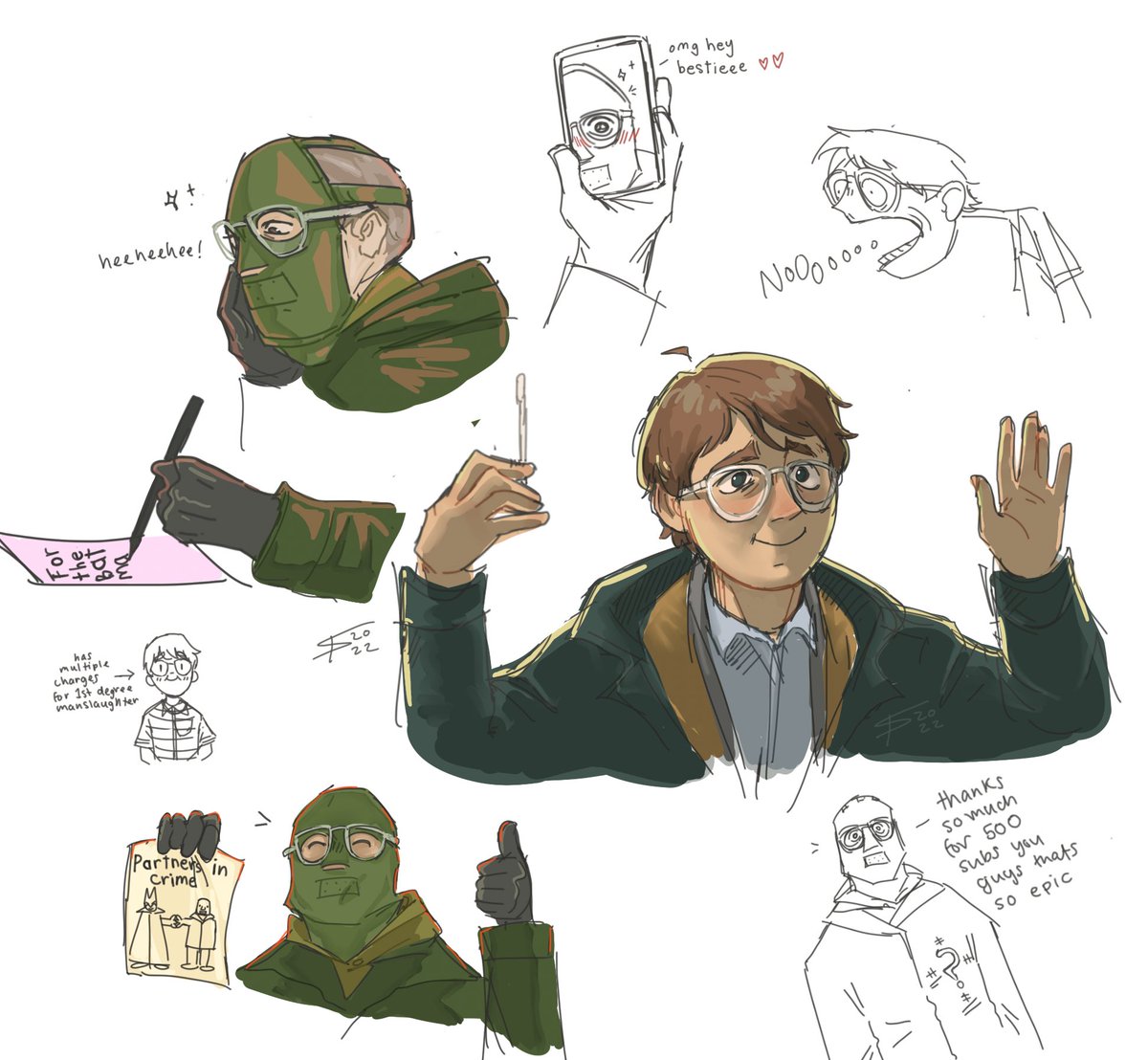 riddlerpie's tweet photo. we do a little twitch streaming. we do a little killing

paul dano riddler doodles because i am his biggest fan (true)
#theriddler #pauldano #thebatman https://t.co/lZi0P9SY3i