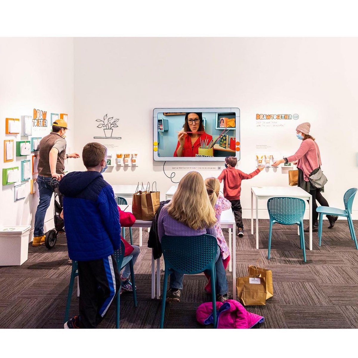 If you’re in Indianapolis w kids, <a href="/drawtogether/">DrawTogether</a> opened it’s first DT Studio in a museum at <a href="/NewfieldsToday/">Newfields</a>! It’s interactive and fun (duh) and up for a year.
