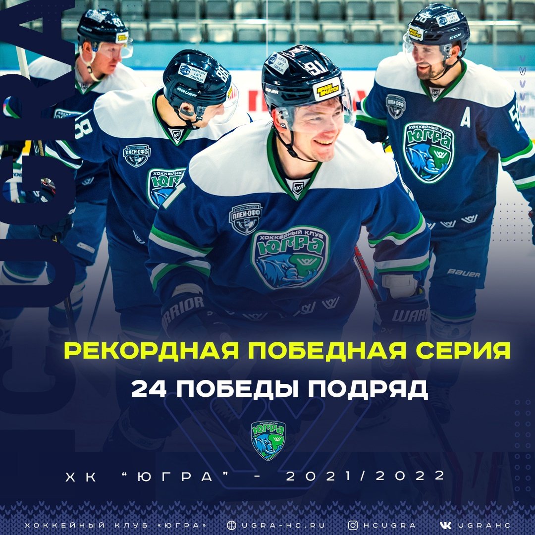 24 победы подряд – новый рекорд команды Епанчинцева🔥

15 марта «Югра» одержала третью победу над "Горняком-УГМК" В плей-офф.

Последний раз югорчане проигрывали 17 декабря. Интересно, что фантастическая серия побед стартовала с виктории над «горняками» 23 декабря 2021 года.
