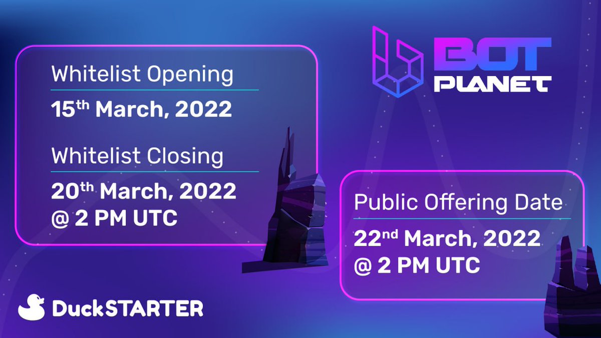dao_duck's tweet photo. 📢📢Whitelist Open for Bot Planet 🪐
$BOT is a #cryptocurrency that aims to combine the most popular and effective services for earning #money in one #ecosystem
📖 Read more here: https://t.co/bHT1w9vnJG
🔗 Whitelist here: https://t.co/E36uulQzzo
@BotPlanet_ #DuckSTARTER https://t.co/CzW2v0vYg5