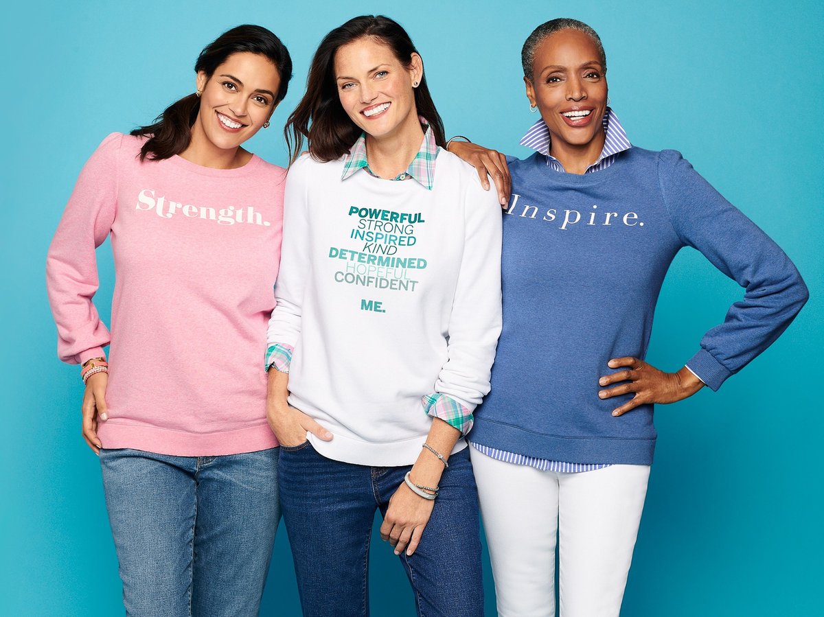DFSMiami's tweet photo. Inspired by women helping women @talbotsofficial. Shop the new limited-edition sweatshirts with 30% of the net proceeds benefiting @dressforsuccess. #whoinspiresyou #TalbotsXDFS https://t.co/hLmm0Etr4s https://t.co/3uUF13zeEO