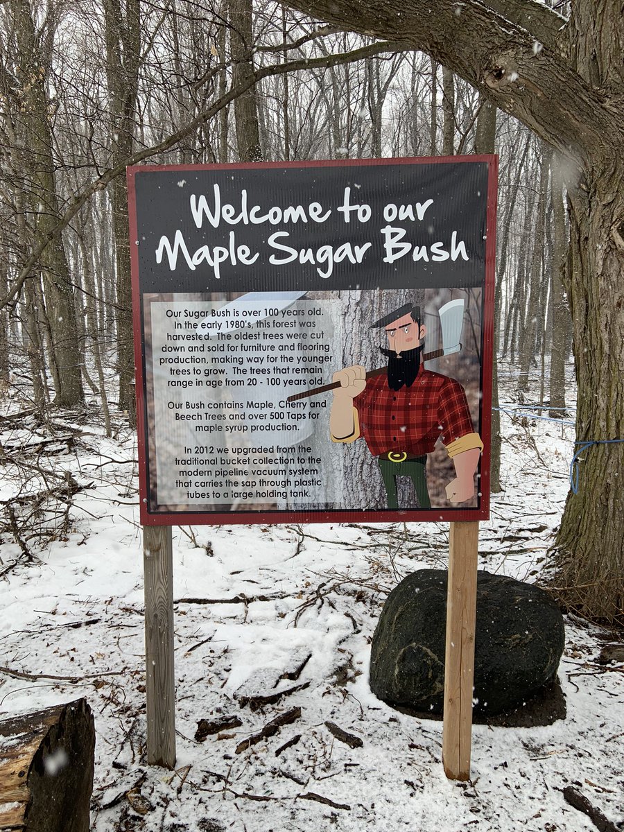 DanielaCourtice's tweet photo. Snowy, fun outing with the family at #BrooksFarms in #MountAlbert learning about how maple syrup is made! #family #MarchBreak #maplesyrup https://t.co/el61bQlwLg