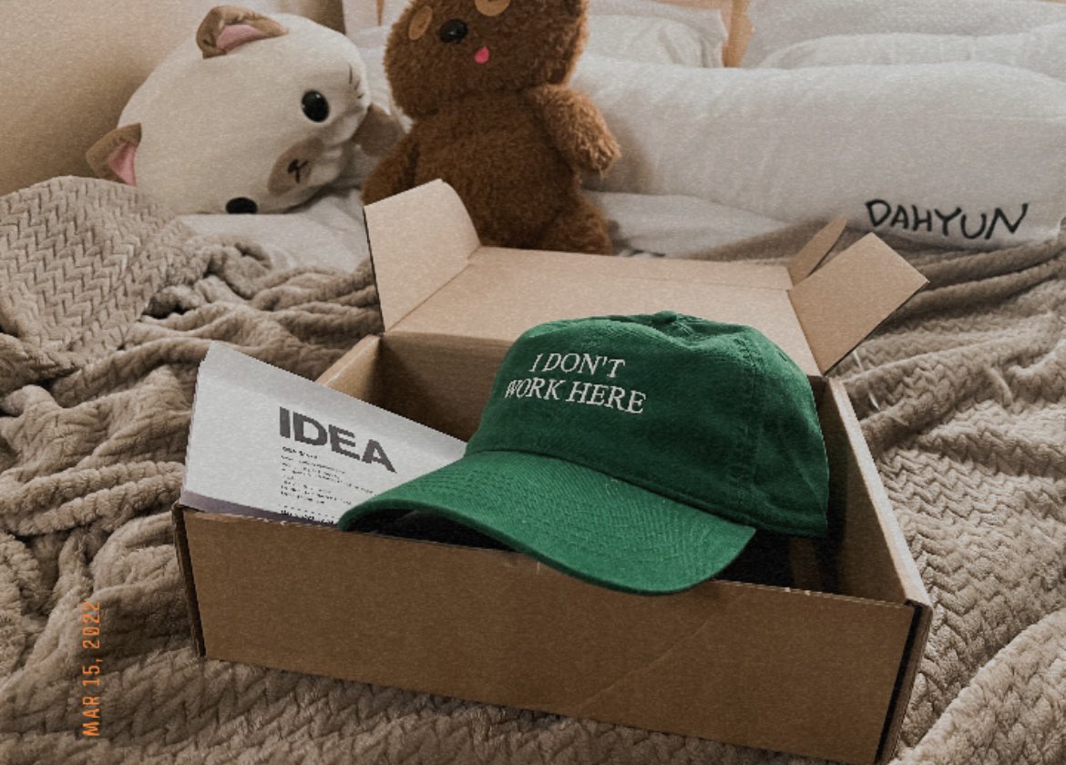 BRIxMELO's tweet photo. Lol the all of a sudden really glad I bought this hat..that cost way to much mostly because of shipping haha! 🤗 #NAYEONlog I don’t work here..Sorry https://t.co/OefxFzYc1Z