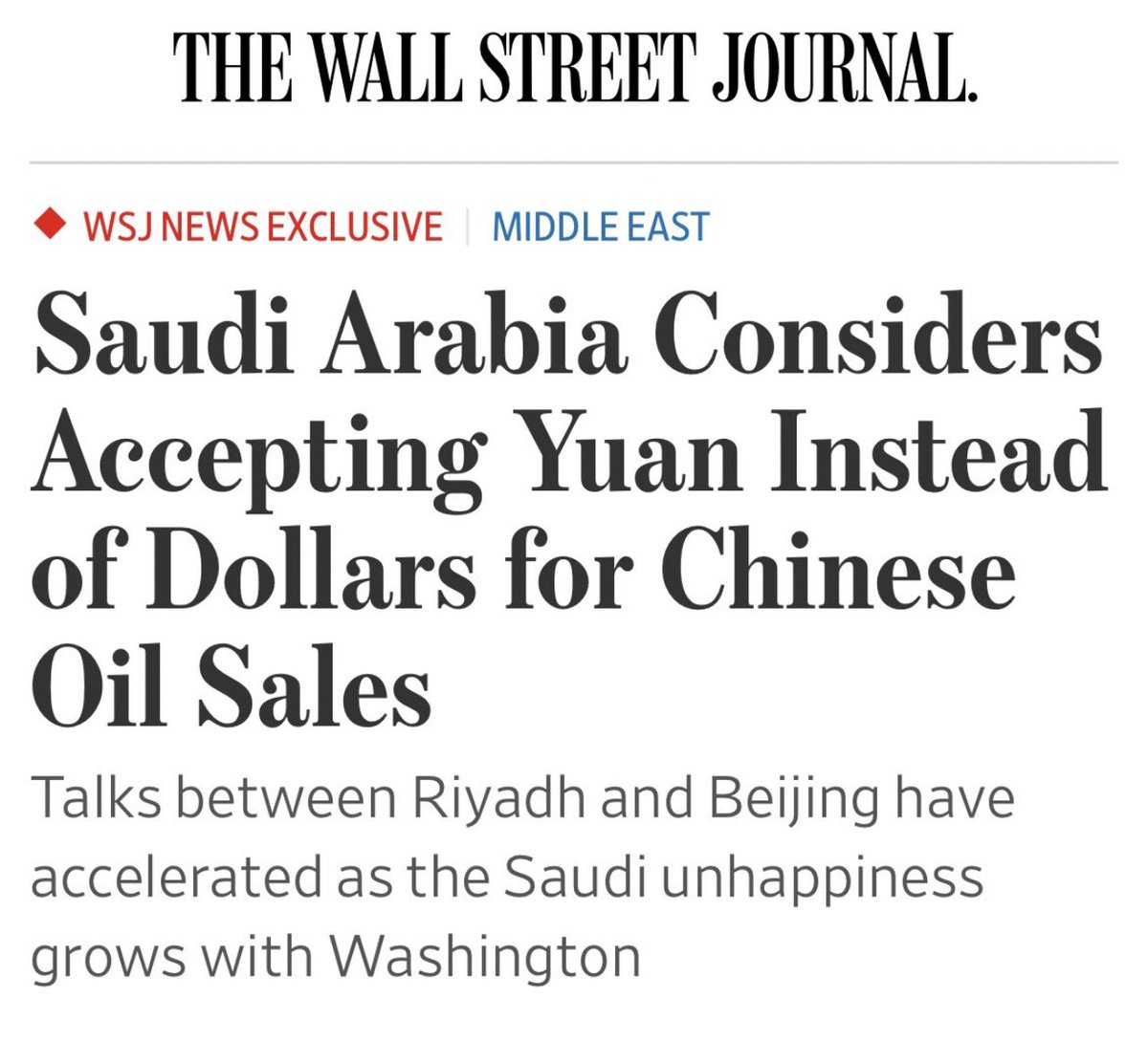 iMrFlo's tweet image. This is alarming 😩 time for a shift in the World order? #worldorder #dollar #yuan #nasdaq