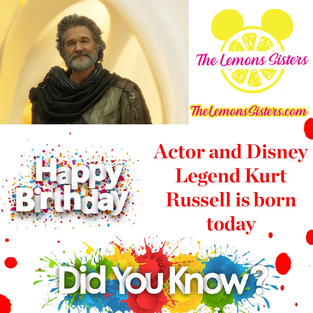 LemonsSisters's tweet photo. Happy birthday #kurtrussell #disneylegend #disneymovies #thelemonssisters #vacationwithleann https://t.co/msKEDZYB55