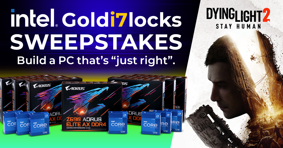 Newegg's tweet image. Hit the sweet spot in gaming &amp;amp; enter our @Intelgaming Goldi7locks Sweepstakes. We're giving away SEVEN upgrade combos which include an Intel i7-12700K CPUs, @AorusOfficial Elite Z690 motherboards, &amp;amp; a copy of @DyingLightGame 2.
Click &amp;amp; scroll down to enter
newegg.io/tw-intel-fps