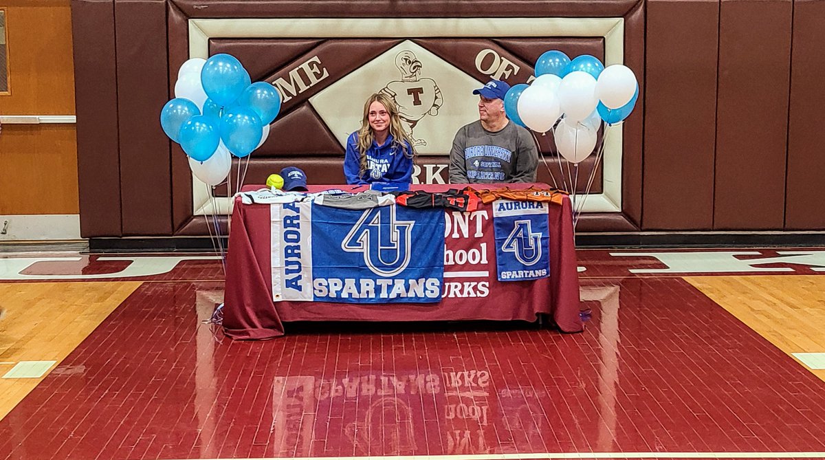 HSTurkSoftball's tweet photo. Tremont Softball is proud of our Kyleigh Brandt for signing with the Aurora Spartans! She has played softball since a very young age and all her hard work, determination, and dedication have paid off! Congratulations, Kyleigh! #TurkProud #turksoftball https://t.co/oRW9yqAKBI