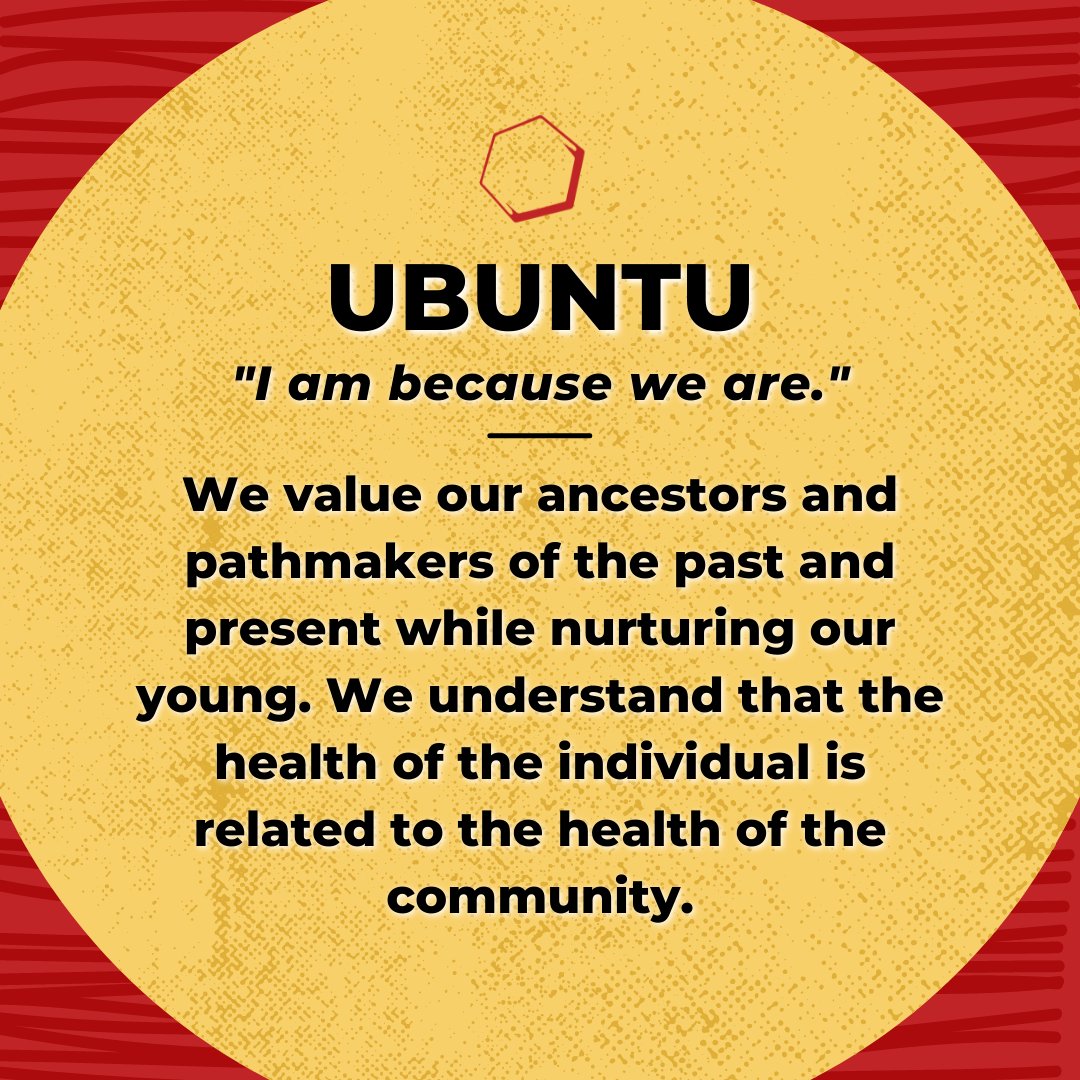 TheHiveMovement's tweet photo. Ubuntu is yet another one of our values that helps motivate and direct our path.  What are your values? If you feel like sharing, comment below! 👇

#itsahivething #youth #communityorganization #womenempowerment #804 #advocacy #allies #integrity #richmond #nonprofit https://t.co/IsZgodgoWB