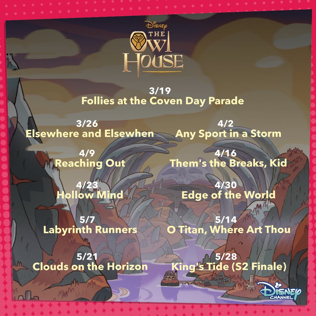 DisneyChannel's tweet image. Silly question, but... who's excited for the return of #TheOwlHouse and #Amphibia? 🤩 Watch brand-new episodes this Saturday starting at 9a! #WatchOnDisneyChannel