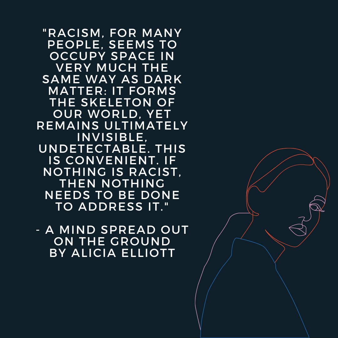 queercovid's tweet photo. Alicia Elliott (she/her) is a Mohawk who has written for The Globe and Mail, CBC, Hazlitt and several others. This quote is from her first book, A Mind Spread Out On The Ground, a national bestseller.

Follow Alicia on twitter @WordsandGuitar https://t.co/u6ALsAb4ha