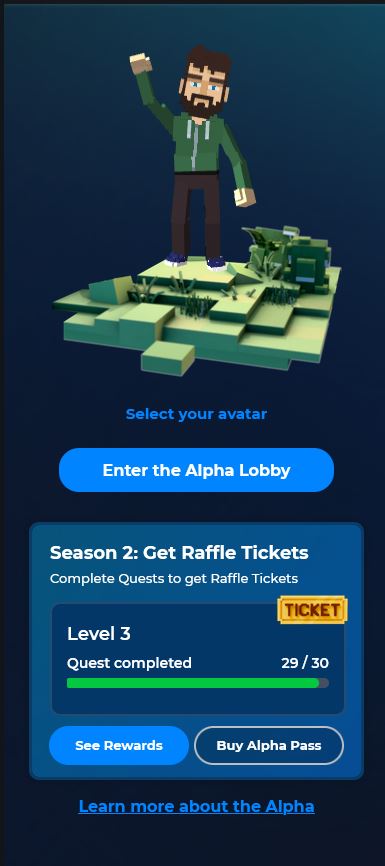 gamesundramen's tweet photo. @TheSandboxGame I just participated in the daily #SandboxAlphaS2Contest for a chance to earn up to 1,000 $SAND! Starting March 14 -  Show your Raffle Tickets. Check out my screenshot below! 👇 #SandboxAlphaS2 https://t.co/zsdUmLwSuY
