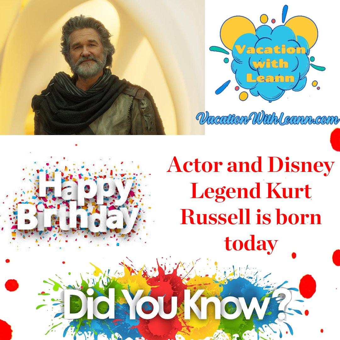 TravelwithLeann's tweet photo. Happy birthday #kurtrussell #disneylegend #disneymovies #thelemonssisters #vacationwithleann https://t.co/KKeSu5KxMy