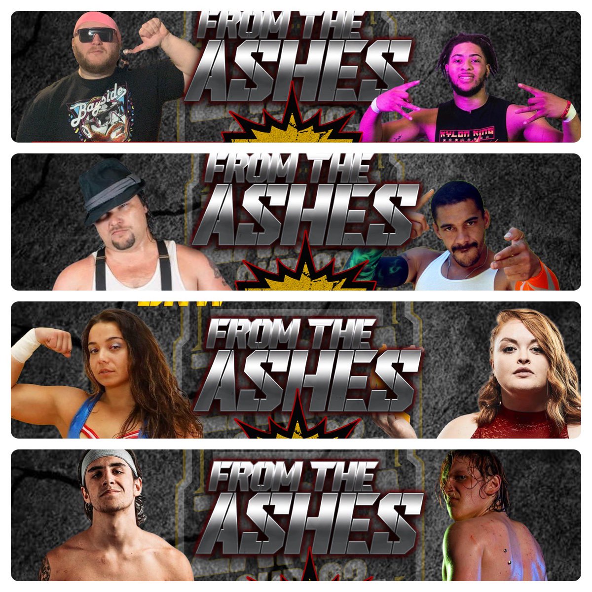 Nova_Promotions's tweet photo. Who will advance to the Zarba Cup Tournament?
@BrianBayside vs @LittleKylon 
Alessandro Russo vs Gree-D
@PowerStrongxo vs @thejessienolan 
@ItsDustinWaller vs @MarcusMathers1 
Tix $10
Saturday April 9th @7pm
Knights of Columbus
2068 Main St Tewksbury, MA
https://t.co/MfwWF0bf6R https://t.co/WJYwhRBG5Y