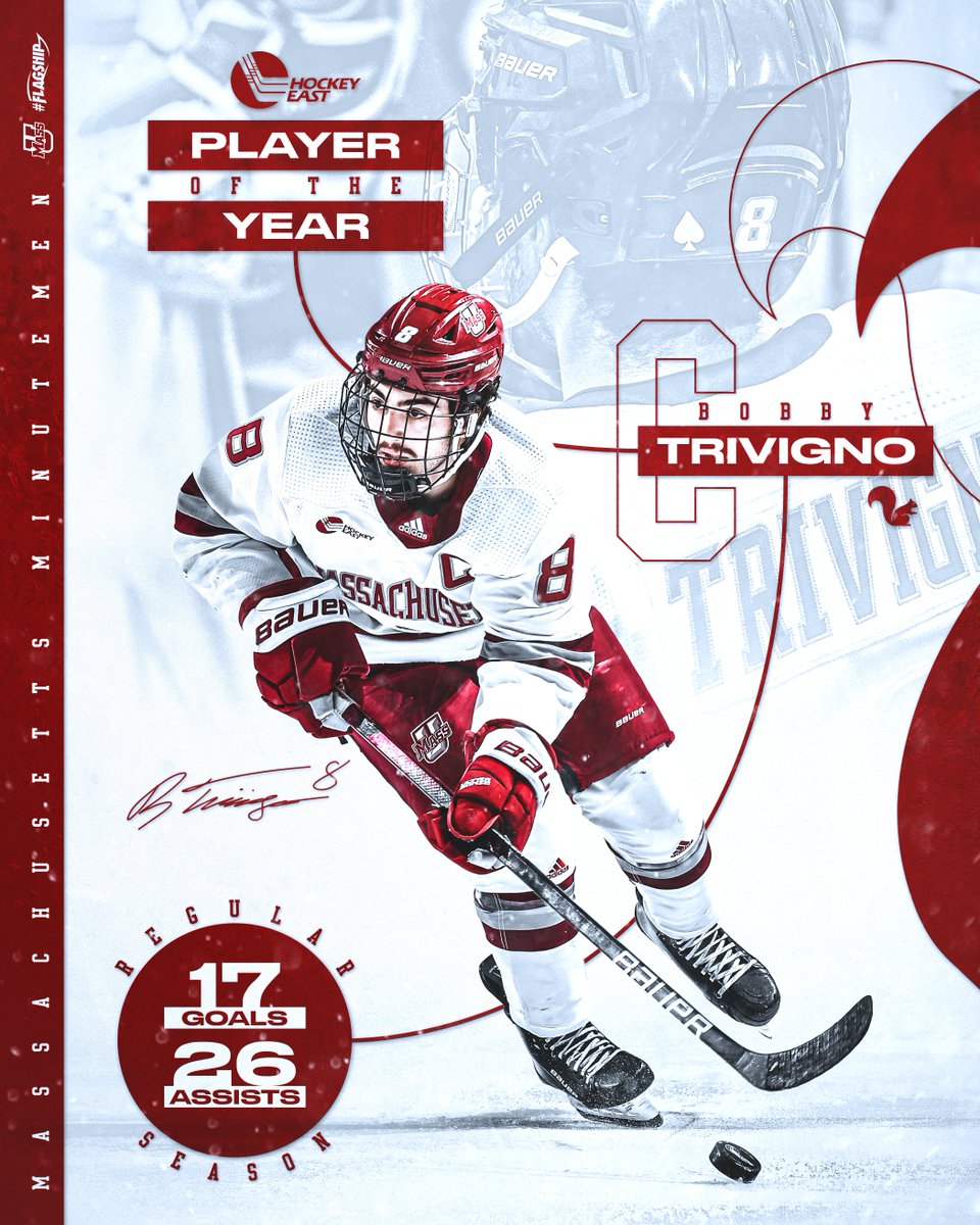 This guy is going down in history as our second-ever Hockey East Player of the Year 

Congratulations <a href="/BobbyTrivigno/">Bobby Trivigno</a> - You get what you deserve 👊

🔗:  bit.ly/TrivignoPOTY

#BobbyTForHobeyB
 
#Newmass x #Flagship🚩