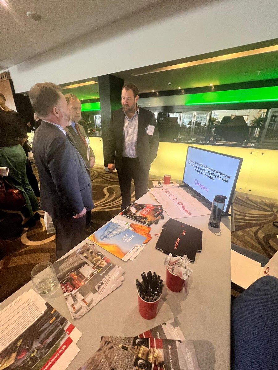 Angloco's tweet photo. Today we are at the @LGAfirerescue fire conference. It’s been lovely to meet with members of fire and rescue authorities and senior fire officers demonstrating the ways that Angloco are innovating in the fire sector. #LGAfire
#fireandrescue #firefightingequipment #fire https://t.co/fbqDfdsADv