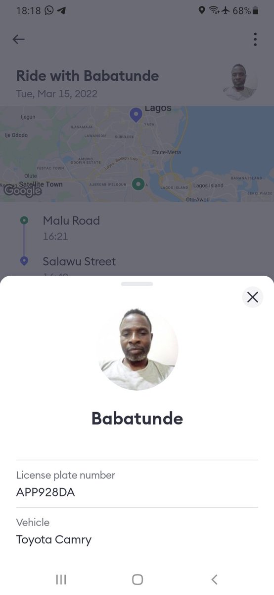 sizzle314's tweet photo. These are the vehicle details btw

@Boltapp_ng are you aware that someone other than the person featured in the app is making trips with this vehicle? 
And that the vehicle has BOTH its inner door handles removed??!!?? https://t.co/UHREQzbhsJ