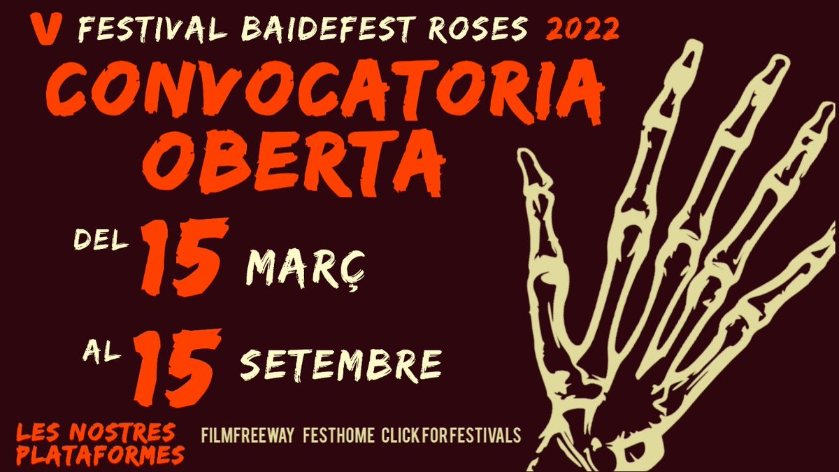 Hemos abierto convocatoria, del 15 de marzo al 15 de septiembre, en la plataforma Filmfreeway tenemos unos problemitas, así que si queréis participar en dicha plataforma, introducir el FEE WAIVER Eye2022 y la participación será gratuita. Perdonad las molestias.