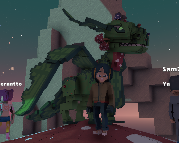 KayaWardle's tweet photo. @TheSandboxGame I just participated in the daily #SandboxAlphaS2Contest for a chance to earn up to 1,000 $SAND! Starting March 15 - Selfie with the mushroom dragon. Check out my screenshot below! 👇 #SandboxAlphaS2 https://t.co/ZkYJHDPYyQ