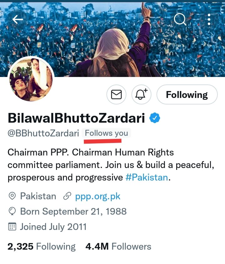 kundan_malhi's tweet photo. I'm grateful to my beloved Chairman @BBhuttoZardari for the honor he has bestowed on me by follow me back. This will give me inspiration, courage and strength to do more for the party. https://t.co/Puer9M6ufa