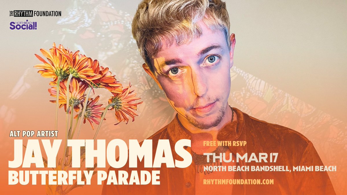 Knight Foundation (@knightfdn) on Twitter photo Hey #Miami โก๏ธ Knight New Work 2020 winner <a href="/HeyJayThomas/">Jay Thomas ๐๏ธ</a> is performing his new album, "The Butterfly Parade", this 3/17 @ North Beach Bandshell. Inspired by human resilience + triumph, the performance will fuse live music, dance + more. RSVP: kf.org/3sF0Dm8 #knightarts Hey #Miami โก๏ธ Knight New Work 2020 winner <a href="/HeyJayThomas/">Jay Thomas ๐๏ธ</a> is performing his new album, "The Butterfly Parade", this 3/17 @ North Beach Bandshell. Inspired by human resilience + triumph, the performance will fuse live music, dance + more. RSVP: kf.org/3sF0Dm8 #knightarts